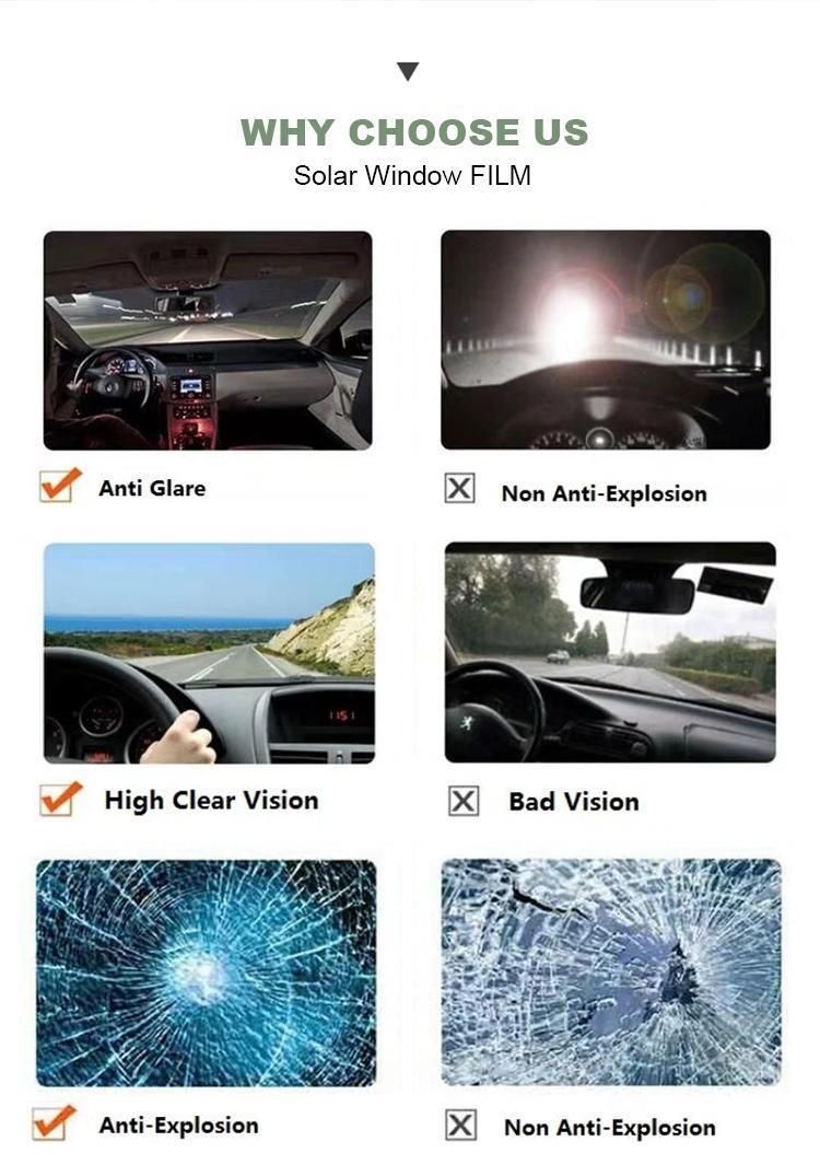 Window Tint Film Non-Organic Ceramic Carbon Crystal Solar Film