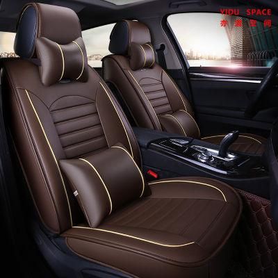 Car Accessory Seat Cover Universal Coffee Color Pure Leather Auto Car Seat Cushion