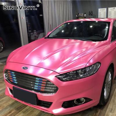 SINOVINYL Car Wrap Stickers Matte Electro Metallic Pink Vinyl