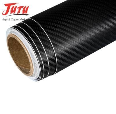 Jutu Stain Proof 3D Carbon Fiber Vinyl Car Adhesive Sticker with Good Quality