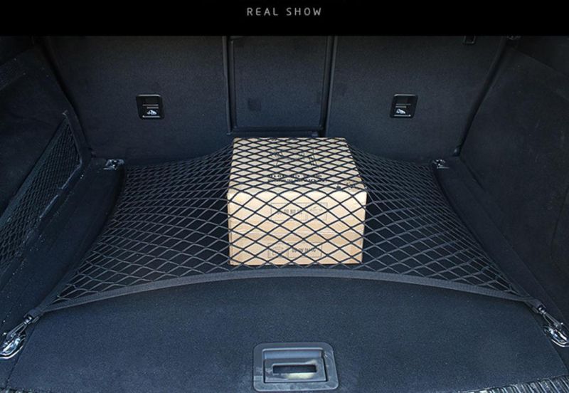 Trunk Cargo Net, Car Boot Storage Net, Universal Elastic Nylon Mesh Storage Organize. Car Trunk Cargo Net Mesh, Luggage Carrier Net Protector for Car Wbb12905