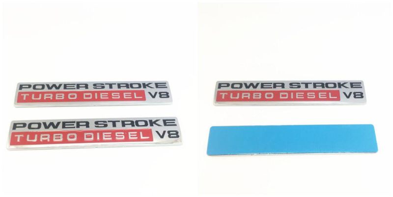 Power Stroke V8 F-150 250 350 Ford Bronco Mustang Emblem Fender Badge Decal Sticker Logo Car Accessories Car Parts Decoration ABS Plastic