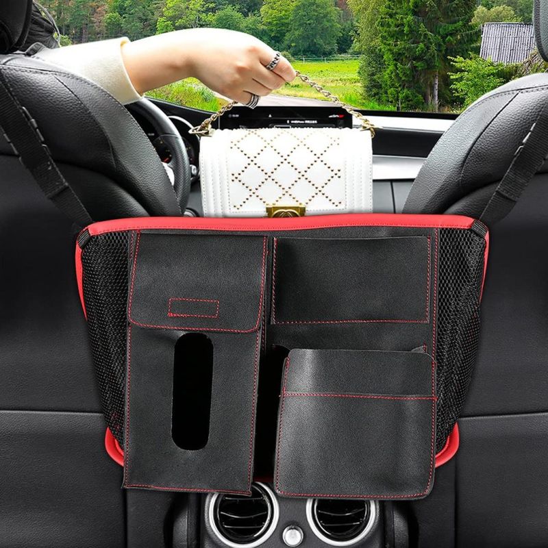 Car Net Pocket Handbag Holder Car Purse Holder Auto Mesh Organizer Backseat Between Seats Car Net Pocket Car Mesh Organizer for Tissue Handbag