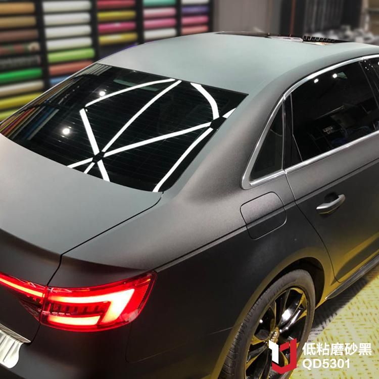 Factory Supply 1.52*30m Roll Frosted Black Car Wrap Vinyl Air Bubble Free