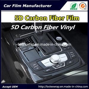 5D 6D Carbon Fiber Car Body Film Glossy Black Car Vinyl Wrap