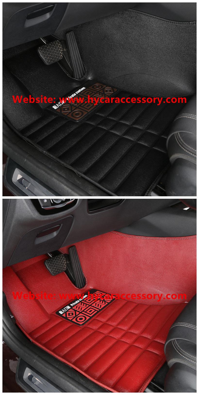 Waterproof Wear Leather Anti Slip 5D Red Car Floor Mat