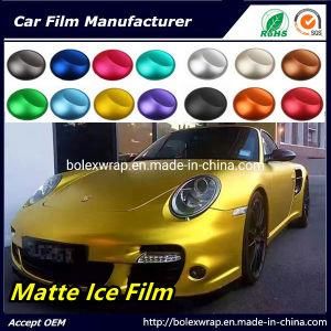 Hot Sale Matte Chrome Ice Vinyl PVC Car Wrap Film 152cm*50cm/1m/28m