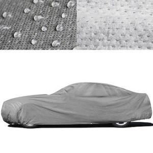Weatherproof PEVA Car Protective Cover with Reflective Light Silver Gray M