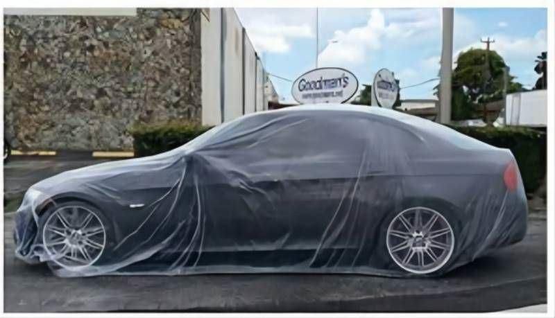 Waterproof Dustproof Disposable Plastic Car Cover 4.8m*7.5m