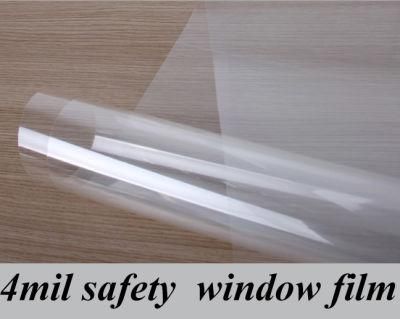 4 Mil Safety Glass Film Protection Transparent Window Pet Film
