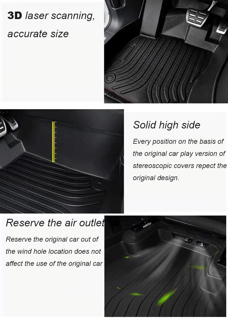 All Weather Car Floor Mat for Tesla Model Y 2020 2021 Waterproof 3D Car Foot Pad Tray Trunk Mat Carpet Cargo Boot Liner