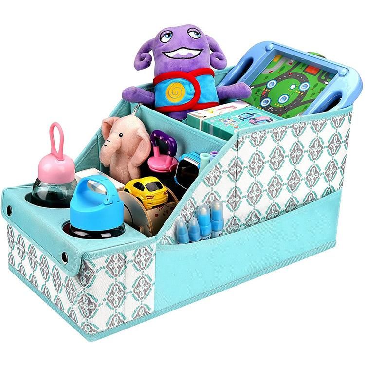 Car Seat Organizer - Passenger Seat Organizer, Collapsible Small Car Seat Storage Organizer for Console Front or Back, Automotive Backseat Organizer