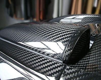 Black Glossy 5D Carbon Fiber Car Wrapping Vinyl Film