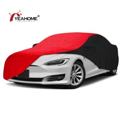 Patchwork Color Outdoor Covers Fleece Inner Lining Waterproof Auto Car Cover
