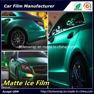Tiffany Matte Chrome Ice Film Car Wrap Adhesive Vinyl 1.52m Width