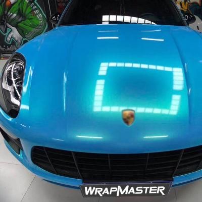 Tsautop 1.52*18m Magic Gold Sky Blue Vinyl Wrap Car PVC Sticker