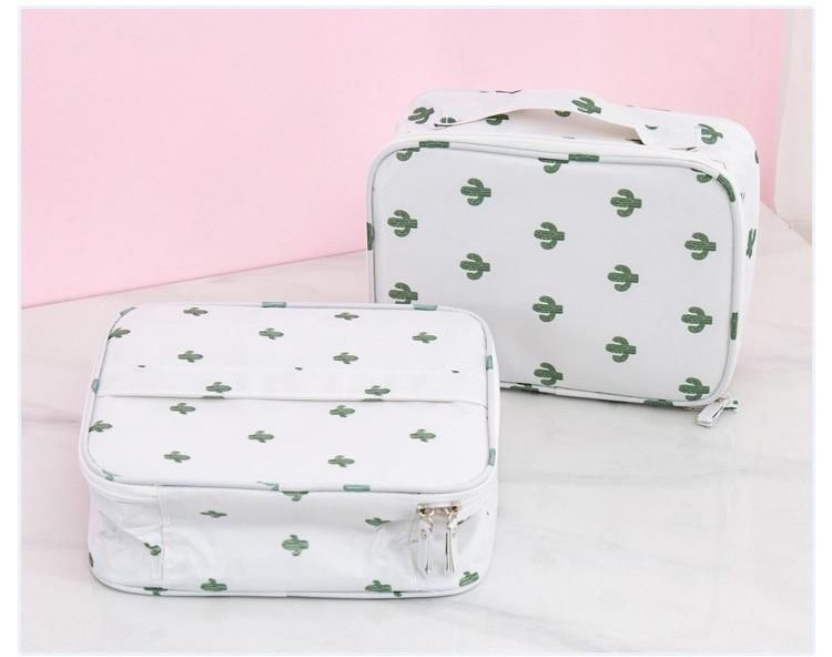 Waterproof Travel Makeup Case High Quality Oxford Women Cosmetic Bag Cheap Travel Toiletry Storage Bag with Handle
