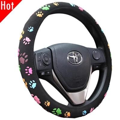 Car Fashion Design15inch Universal PU PVC Auto Steering Wheel Cover