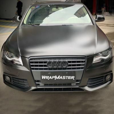 Tsautop 1.52*18m Satin Metallic Dark Grey Car Wraps Vinyl Sticker