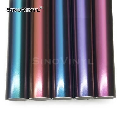 SINOVINYL High Quality Aire Free Bubble Chameleon Vinyl Wrap Car Stickers Roll
