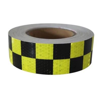 Reflective Material Warning Sticker/Tape with Checkerboard Pattern, Safety Marking Sign