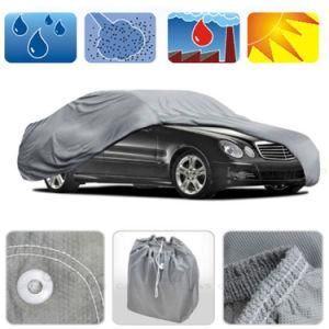 Weatherproof PEVA Car Protective Cover with Reflective Light Silver Gray