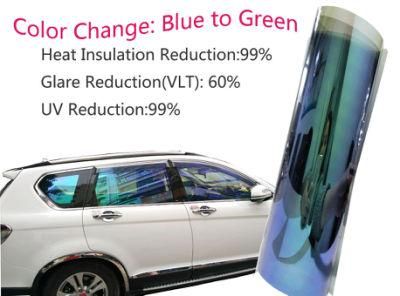 Fashion New Style Solar Reflective Chameleon Car Window Tinted Film