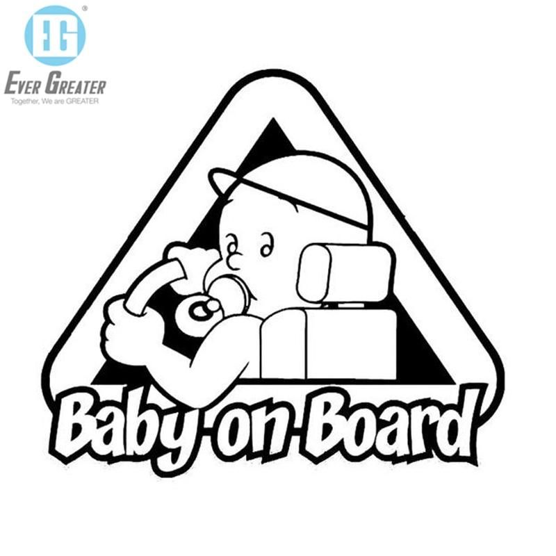 Baby Yoda on Board Stickers Funny Die Cut Decal Laptop Bumper Window Truck Car Stickers Decal