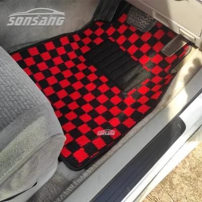 Sonsang Checkered Pattern Car Mat Carpet Private Label