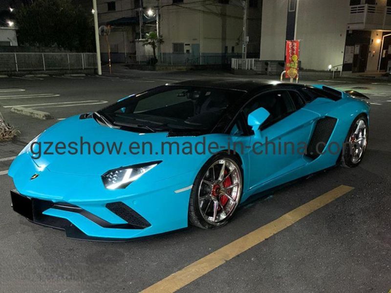 Glossy Metallic Lake Blue Car Decoration PVC Film for Car