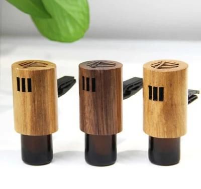 Fashion Look Wood Car Diffuser Bottles Car Vent Clip Customized Gift Box Perfume Scented Wood Air Freshener Car Diffuser