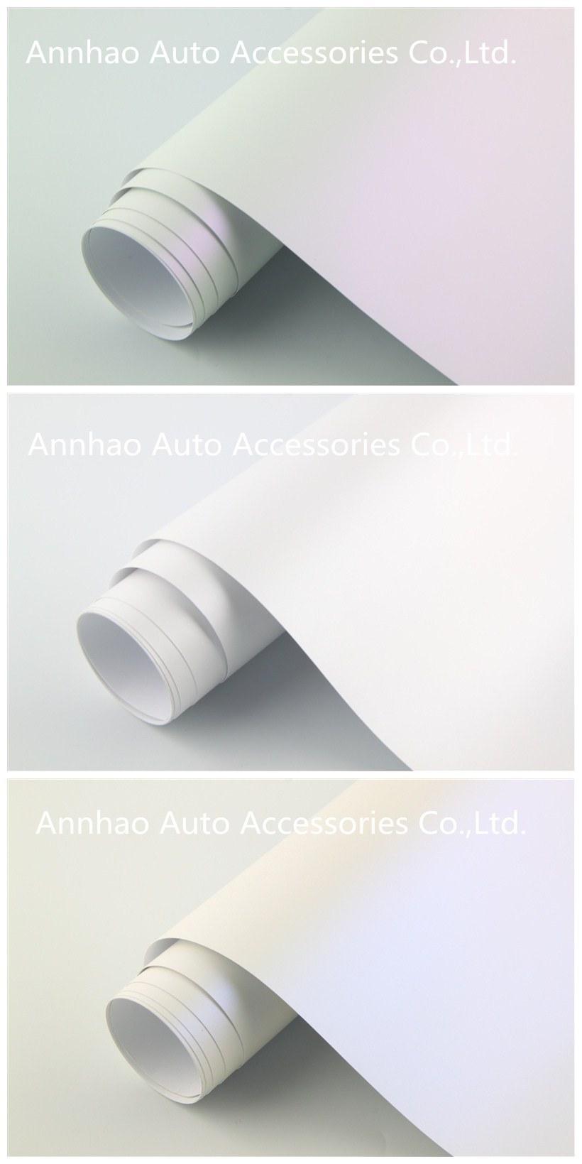 Exterior Accessories Car Body Film Roll Matte White Chameleon Car Wrap Vinyl Film