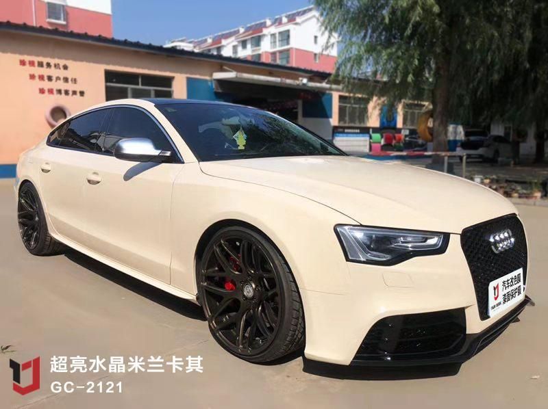 Removable Car Wrapping Film Super Glossy Grey Vehicle Wrapping Stickers Vinyl Film Body Car Wrap