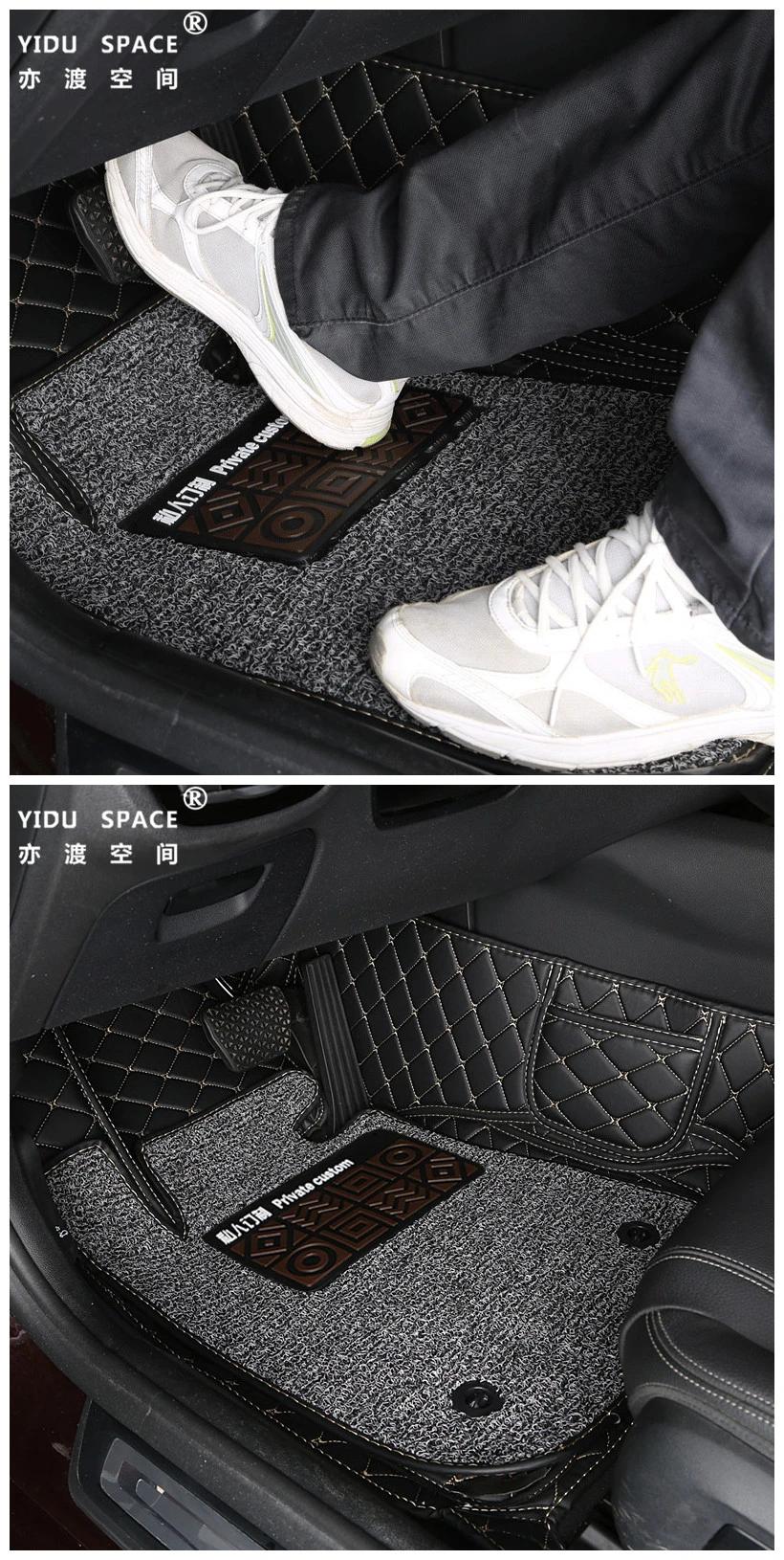 5d Eco-Friendly Anti-Slip PU Leather PVC Wire Coil Car Mats