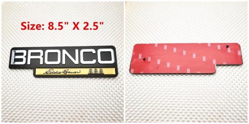 Ecoboost Emblem Ford Bronco Mustang Emblem Fender Badge Decal Sticker Logo Car Accessories Car Parts Decoration ABS Plastic