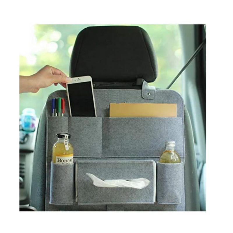 Stylish Durable Felt Car Truck Storage Front Seat Organiser Multi Pockets Car Back Seat Organizer