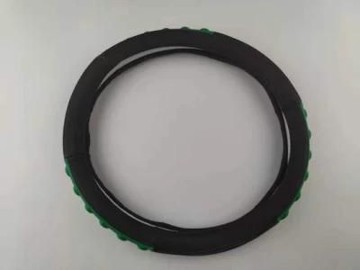 Green and Red Raised Steering Wheel Cover