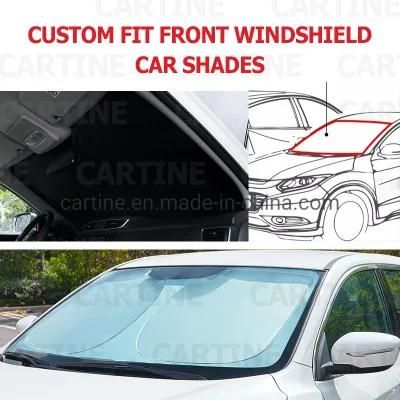 Windshield Sun Shade Retractable Window Shade UV Ray Reflector Collapsible Shield Cover Aluminum Foil Sunshade Cover