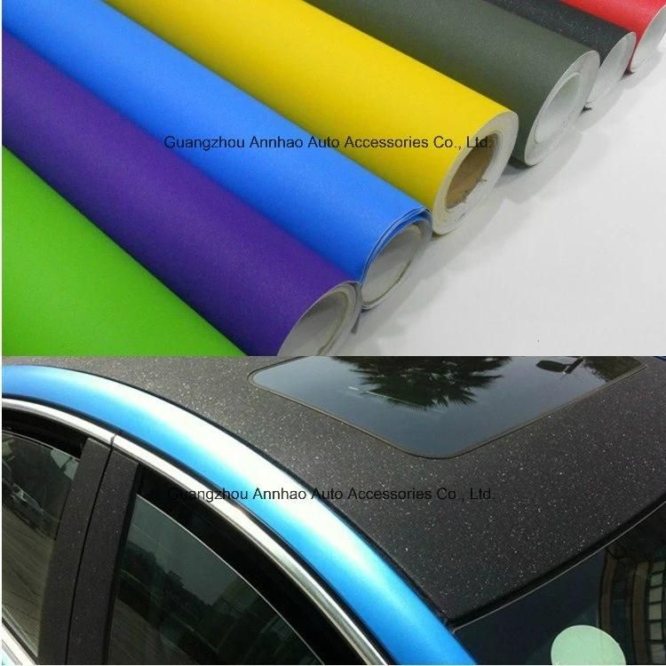 1.52*28m Black Glitter Diamond Matte PVC Film Car Body Wrap