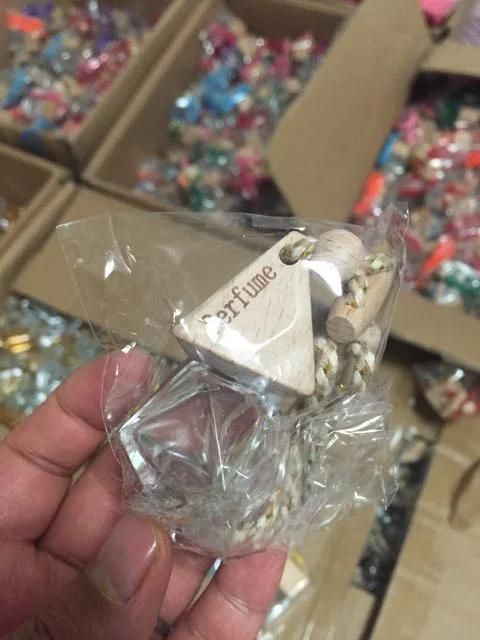 Mini Car Perfume Bottle with Wooden Cap