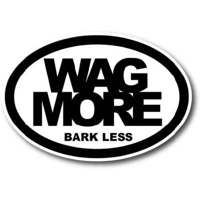 Wag More Bark Less Oval Car Magnet Truck Decal Magnet