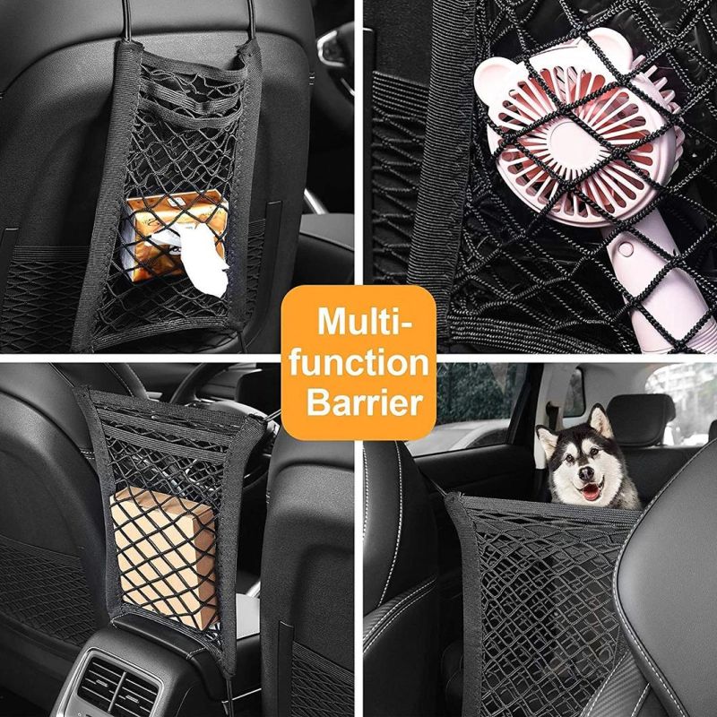 The Purse Net Car Net Pocket Handbag Holder Between Seats Cargo Storage Pockets Car Purse Holder for Between Seats Organizer