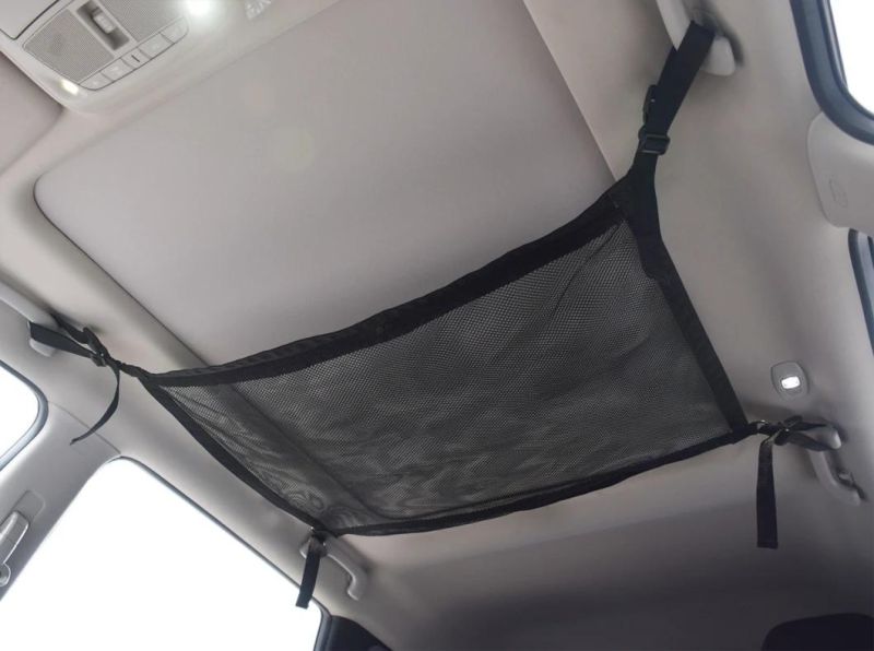 Car Ceiling Net Pocket Cargo Net Simple Breathable Mesh Zipper Storage Bag Fit for Truck Mini Vans Auto Organizer Wbb13162