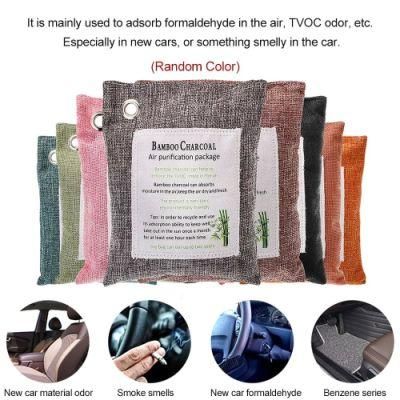 Natural Air Purifying Bag Fragrance Air Purifying Odor Eliminator Natural Bamboo Charcoal Captures Bag (200g*4)