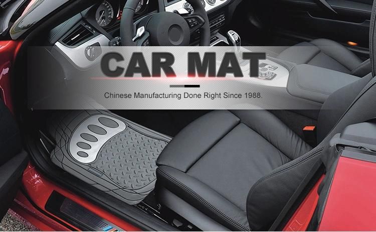 Black Rubber All-Season Trim-to-Fit Floor Mats for Cars, Trucks and Suvs