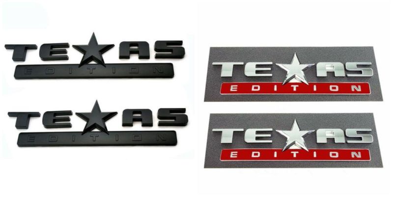 Texas Emblem for Chevrolet Silverado Chevy Camaro Emblem Fender Badge Decal Sticker Logo Car Accessories Car Parts Decoration ABS Plastic