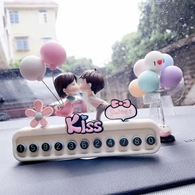 Temporary Car Parking Card Phone Number Plate Shift License Plate Auto Parts Car Accessories Couple Small Gifts for Lover Girls.
