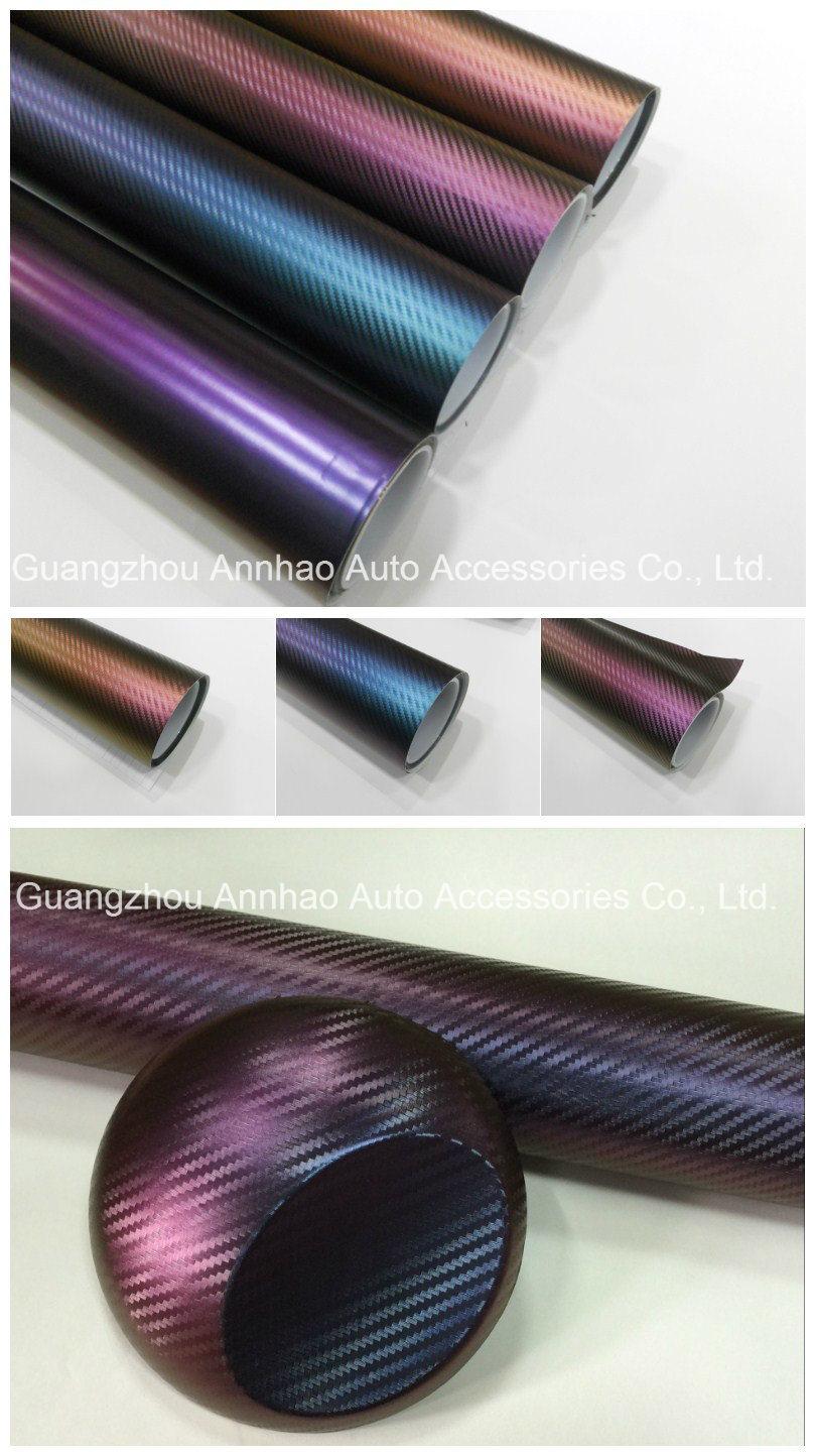 Chameleon 3D Carbon Fiber Vinyl Film Wrap Foil Auto Car Truck Body Decoration Sticker Decal Motorcycle Car Styling