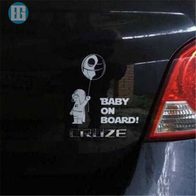 Wholesale White Reflective Baby on Board Vinyl Car Sticker Sign Baby Car Sticker