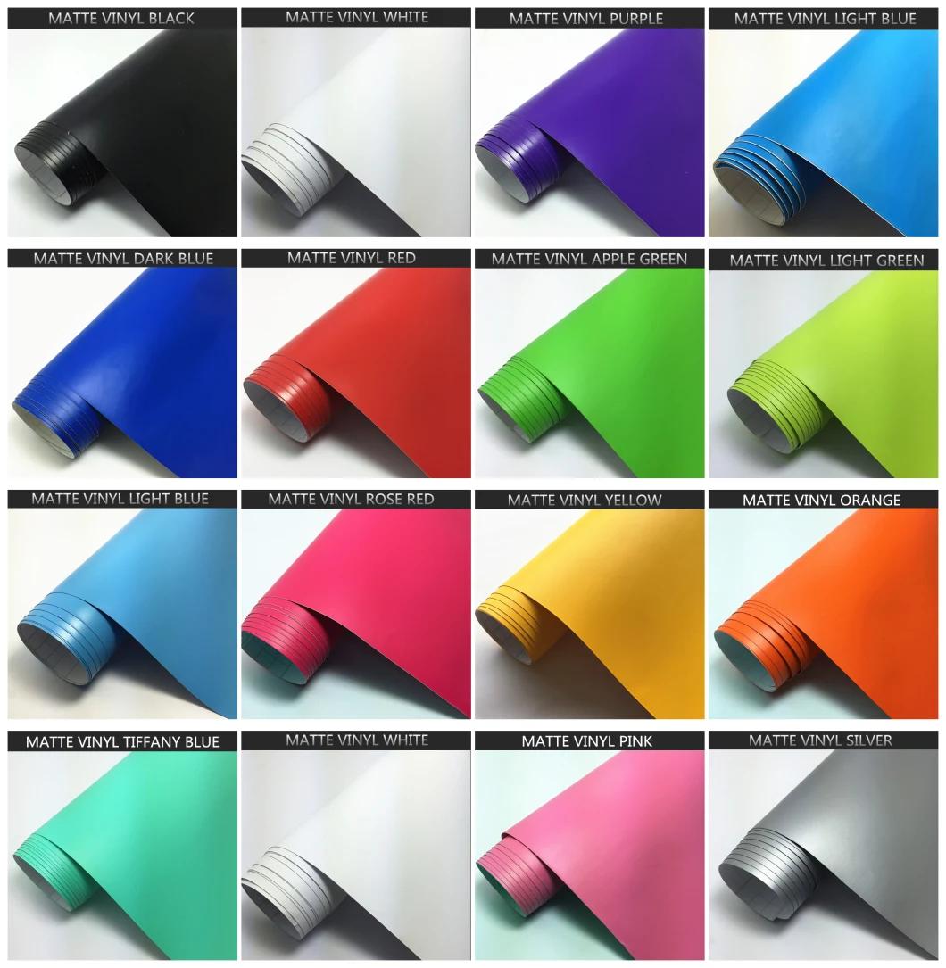 1.52*28m PVC Self Adhesive Black Car Vinyl Wrap Wholesale Car Accessory Matte Vinyl